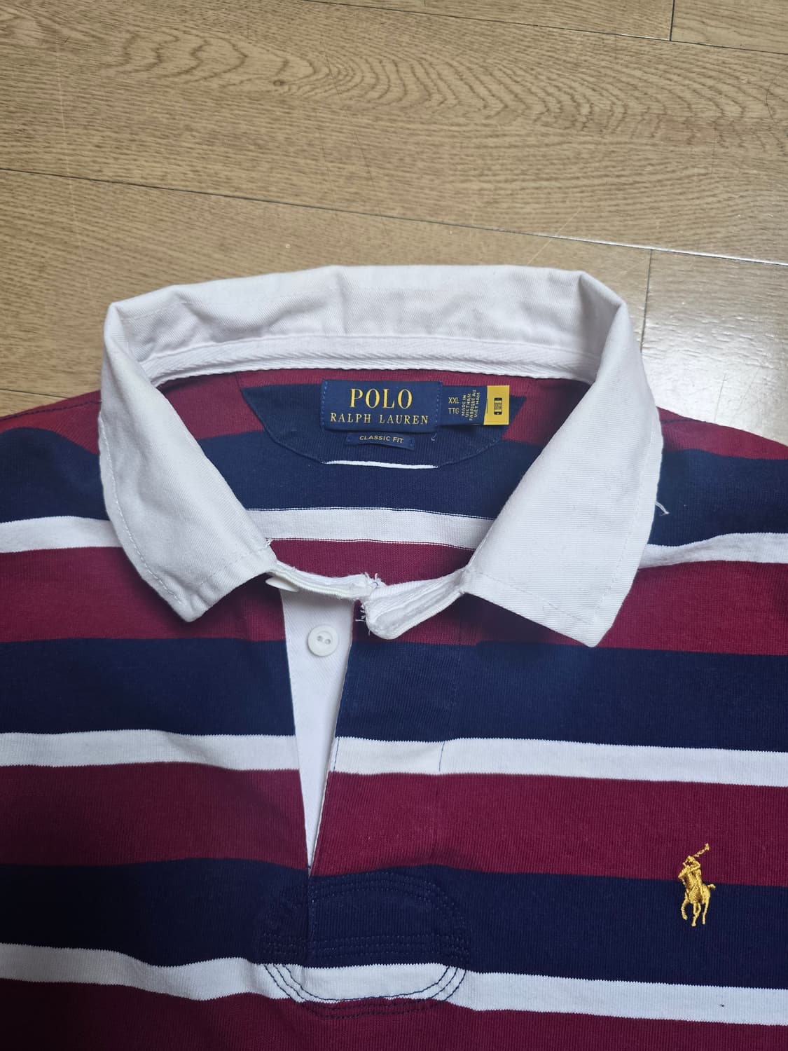 폴로 스트라이프 럭비티 XXL 상품이미지2