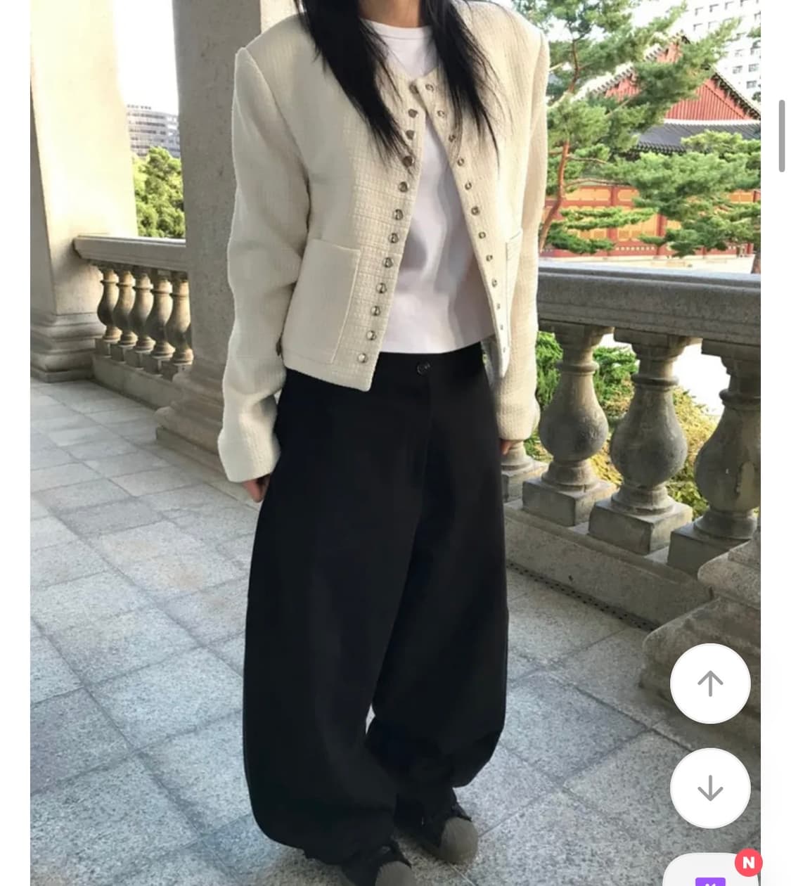 트위드자켓 화이트 상품이미지2