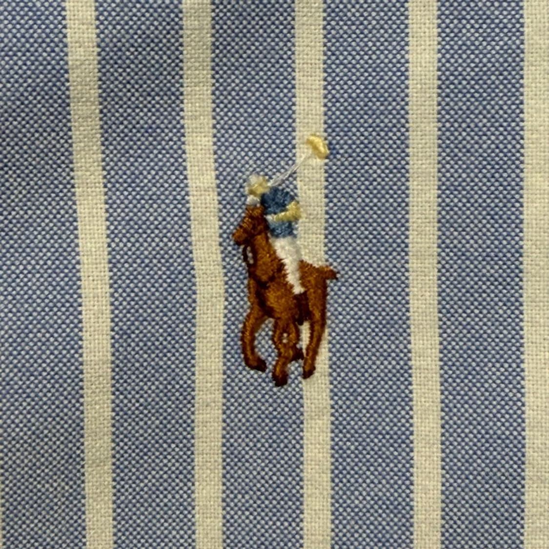 폴로 랄프로렌 옥스퍼드 스트라이프 셔츠 화이트&블루 S 상품이미지2