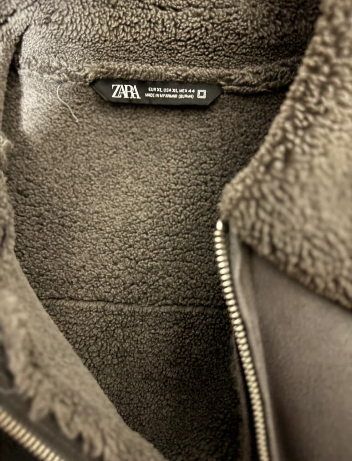 자라 스웨이드 무스탕 xl 상품이미지3