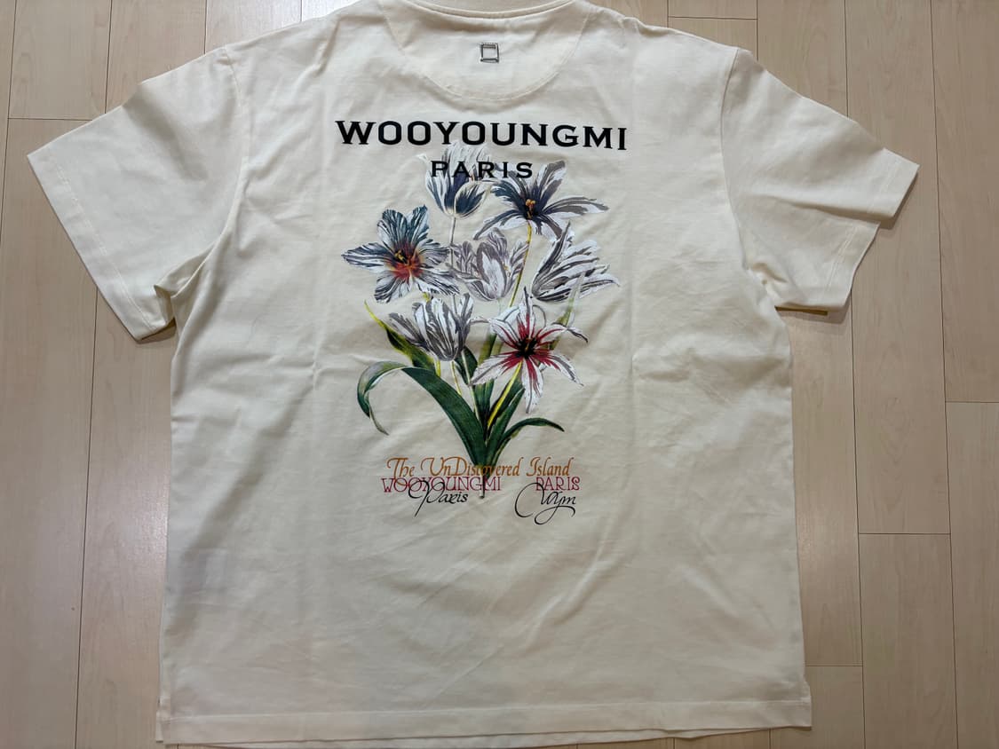 우영미 플라워 반팔 아이보리 50사이즈 상품이미지2