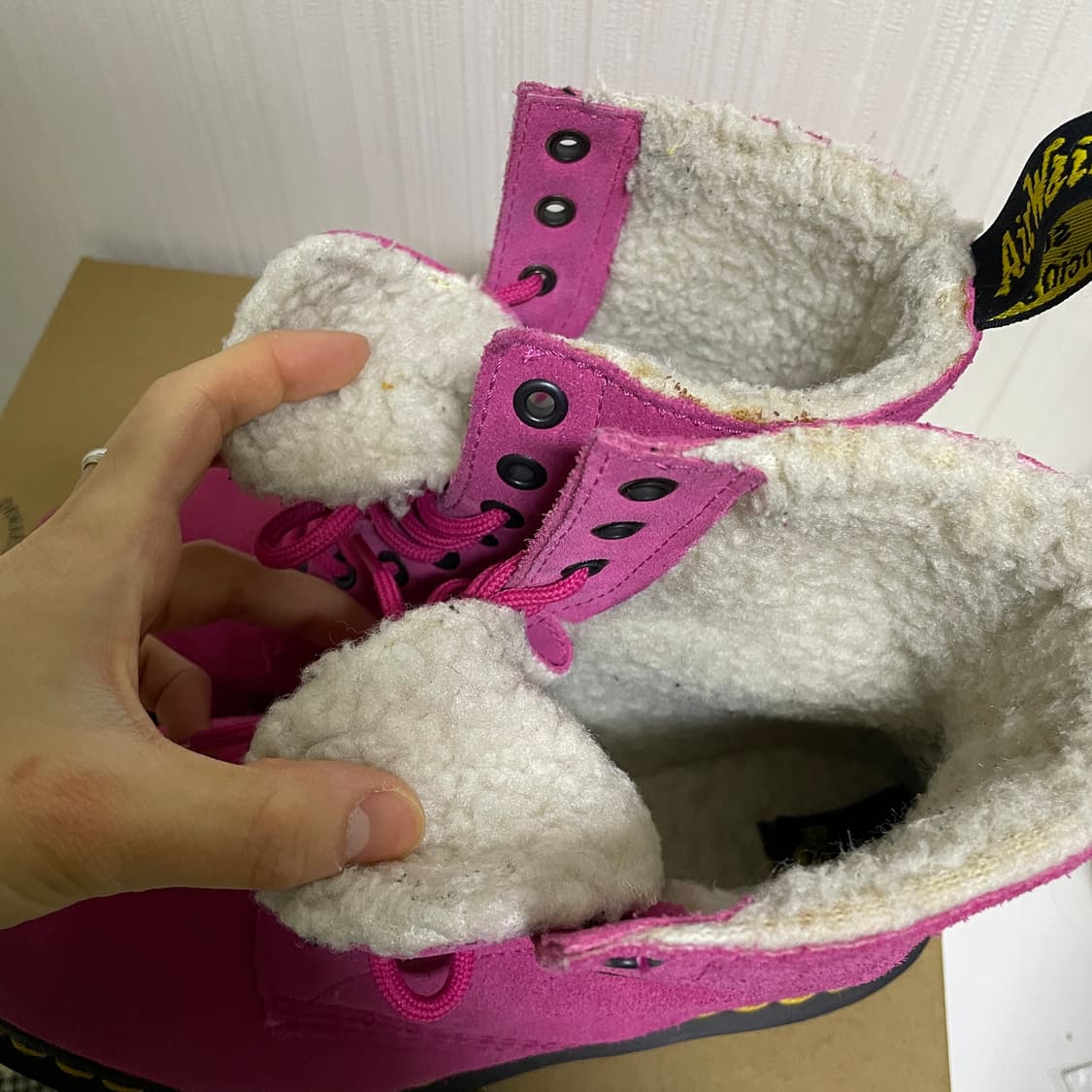 [uk4] 닥터마틴 핑크 스웨이드 양털부츠 230~235 상품이미지8