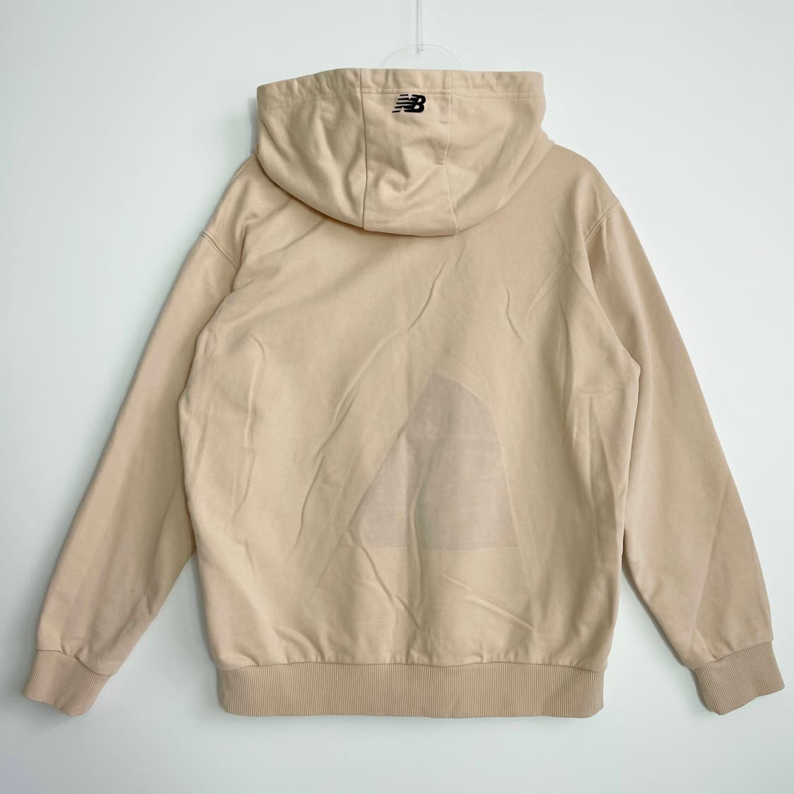 B1 뉴발란스 레터링 후드티 베이지 S사이즈 상품이미지3