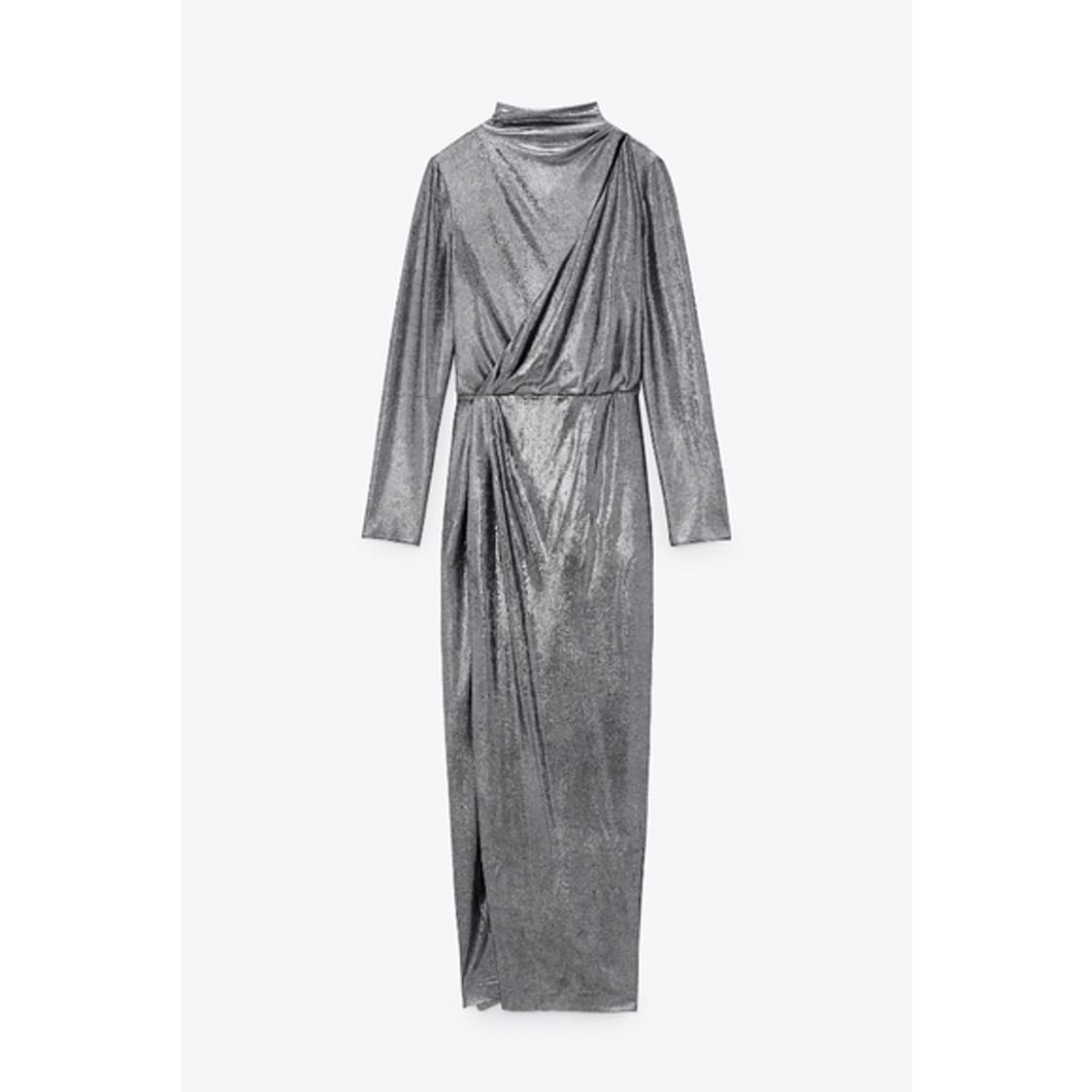 새상품) 자라 실버 메탈릭 맥시 드레스 XS 연말프롬파티 연주회 롱원피스 상품이미지3