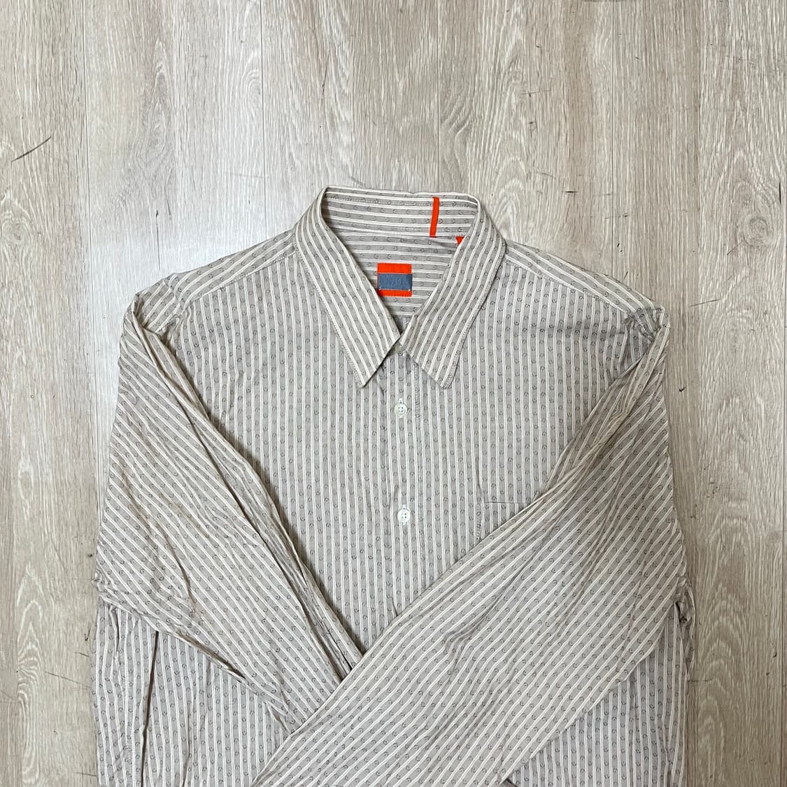 휴고보스 남성 패턴 싱글 포켓 드레스 셔츠 L(100) 상품이미지2