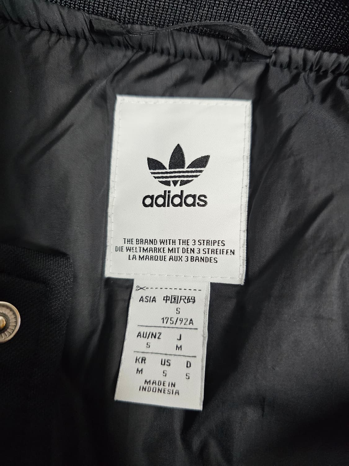 아디다스 누빔 바시티 봄버자켓 M  상품이미지3