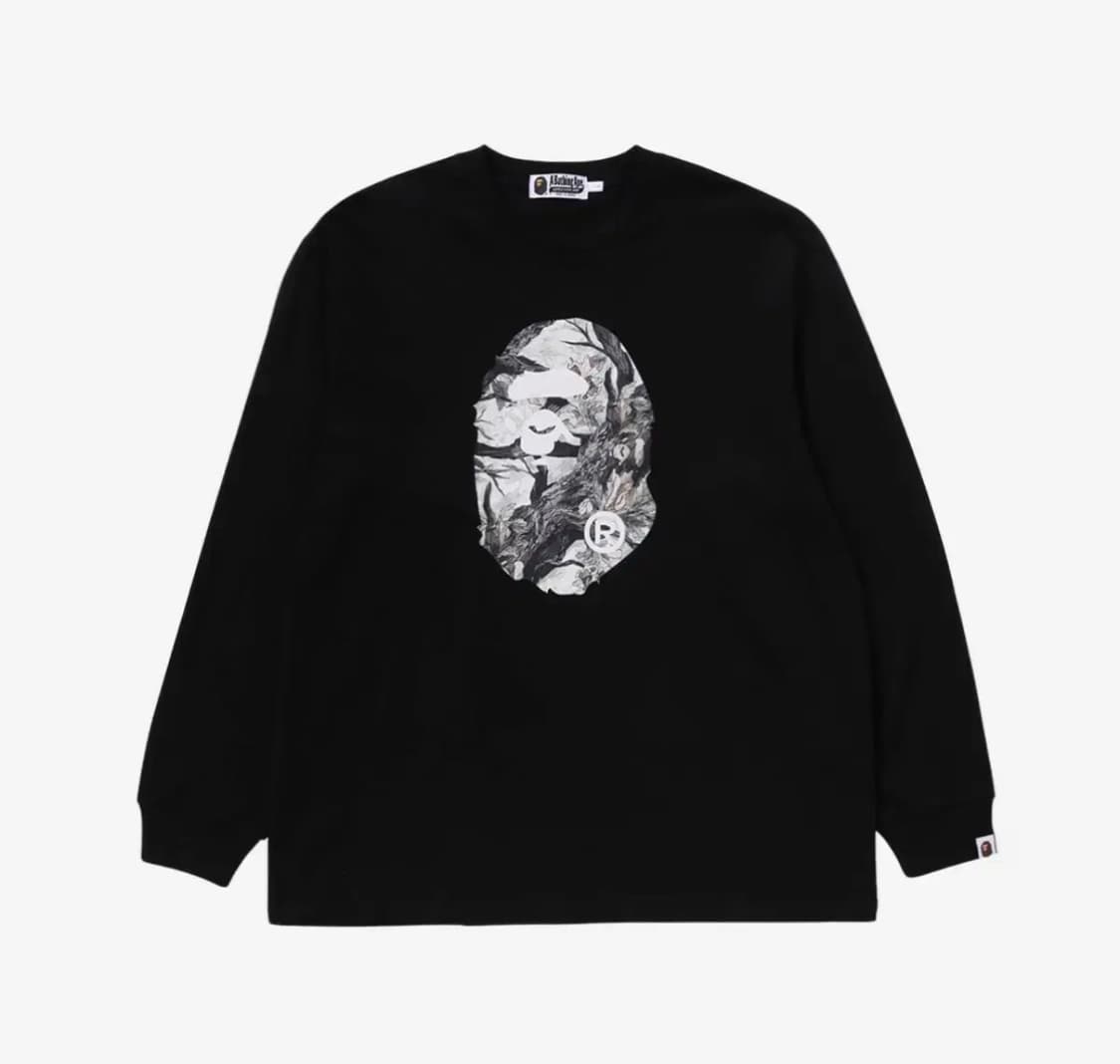 베이프 bape 트리 엣지 카모 에이프 헤드 롱슬리브 티셔츠 XL 상품이미지1
