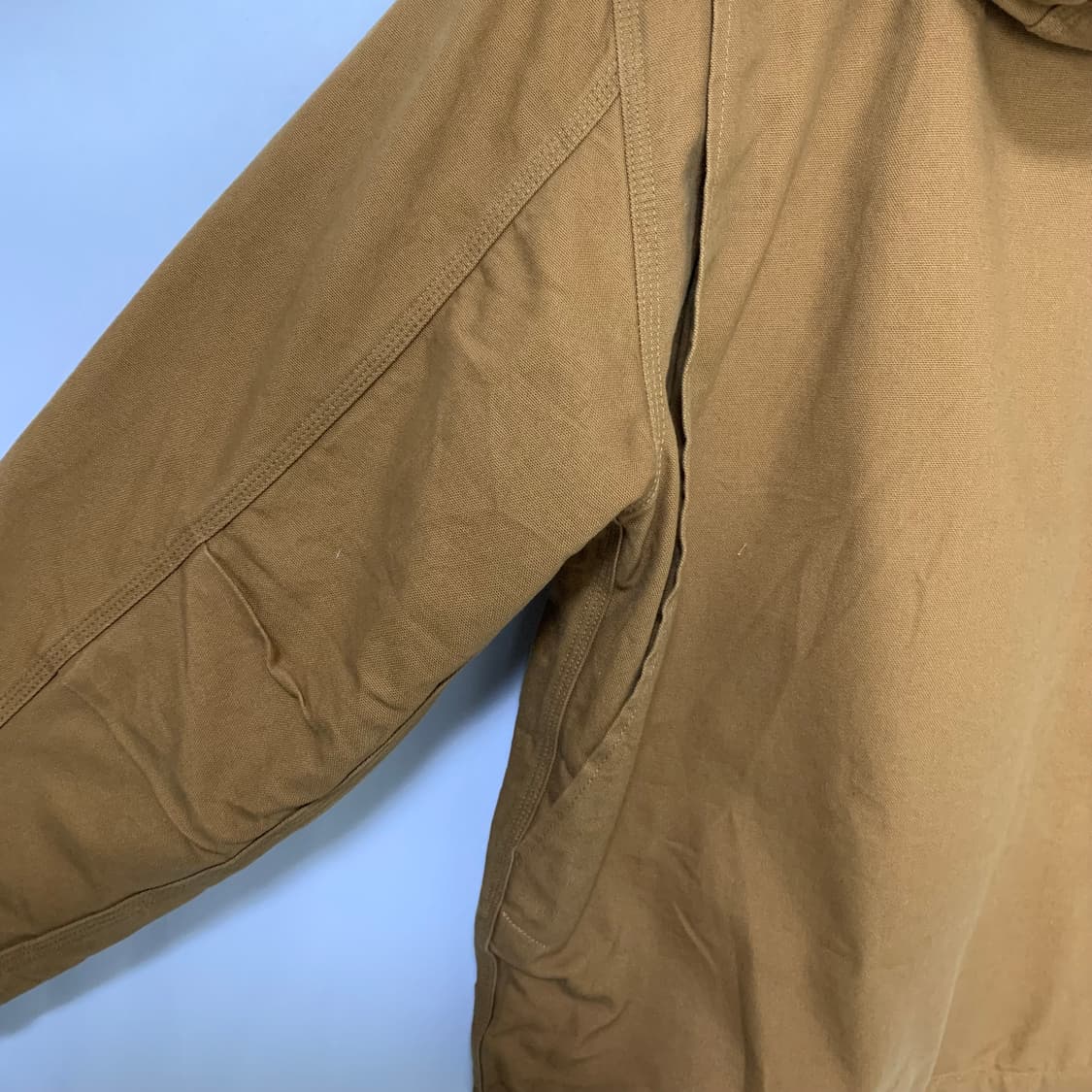 칼하트 빈티지 양털 후드 워크 자켓 카멜 브라운 루즈핏 남녀공용 M 상품이미지8