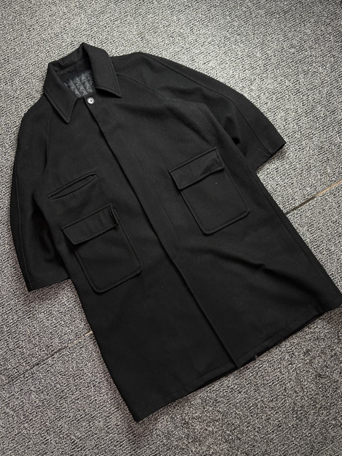 라퍼지스토어 오버핏 울 발마칸 코트 블랙 2223 상품이미지2