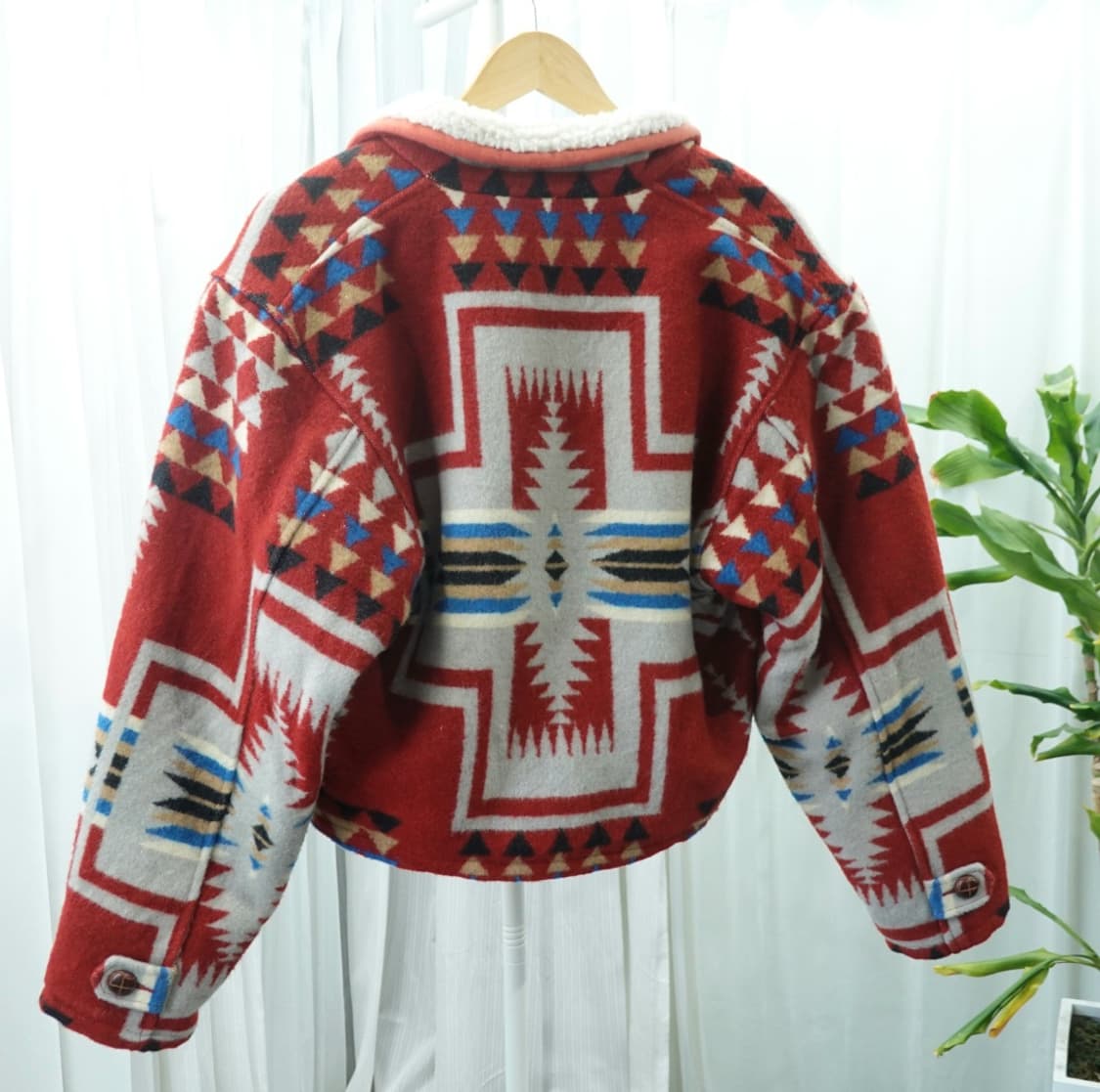 90s 일본 빈티지 아즈텍 플리스 보아 자켓 1842 상품이미지3