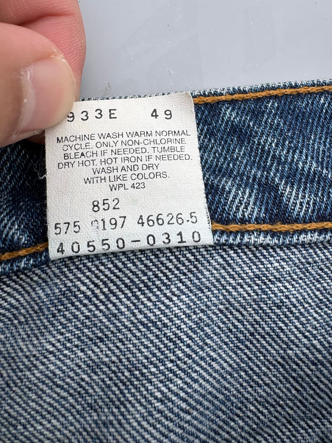 90’s Levi’s 550 orange tab made in usa 상품이미지7