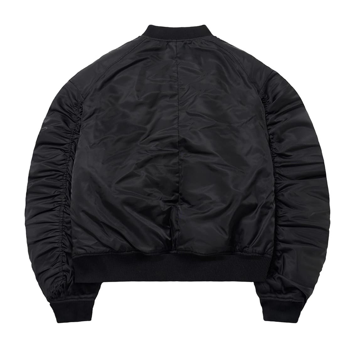 아이돈워너셀 plane shirring ma-1 마원자켓 블랙 사이즈1 상품이미지2