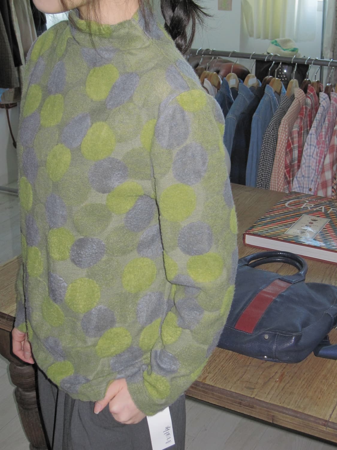 그린 도트 티셔츠 상품이미지4