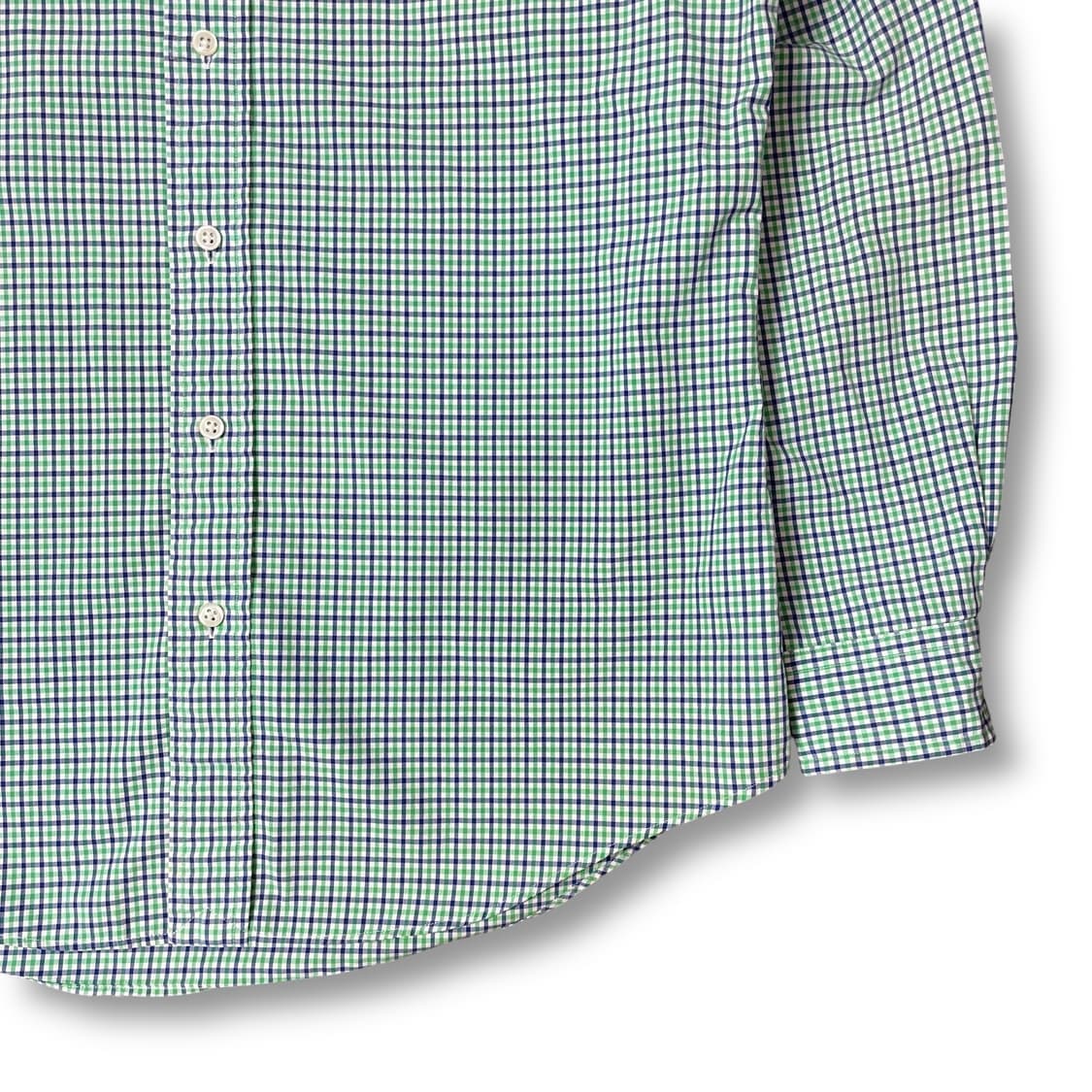 폴로 랄프로렌 그린네이비 체크 커스텀핏 긴팔 셔츠 L 상품이미지4