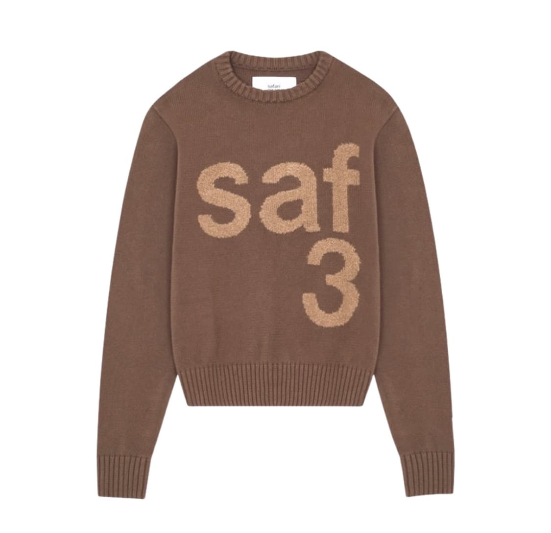 사파리스팟 우먼 1/2 베이직 사파리 니트 브라운 상품이미지1