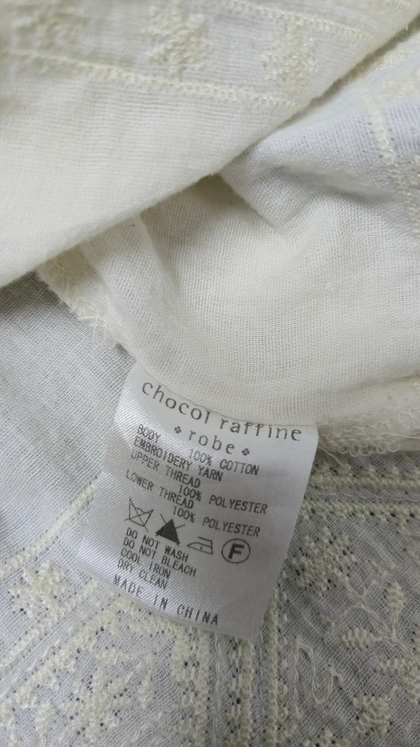 쇼콜라피네 화이트 코튼 자수 미니 원피스 튜닉 나시 레이스 상품이미지4