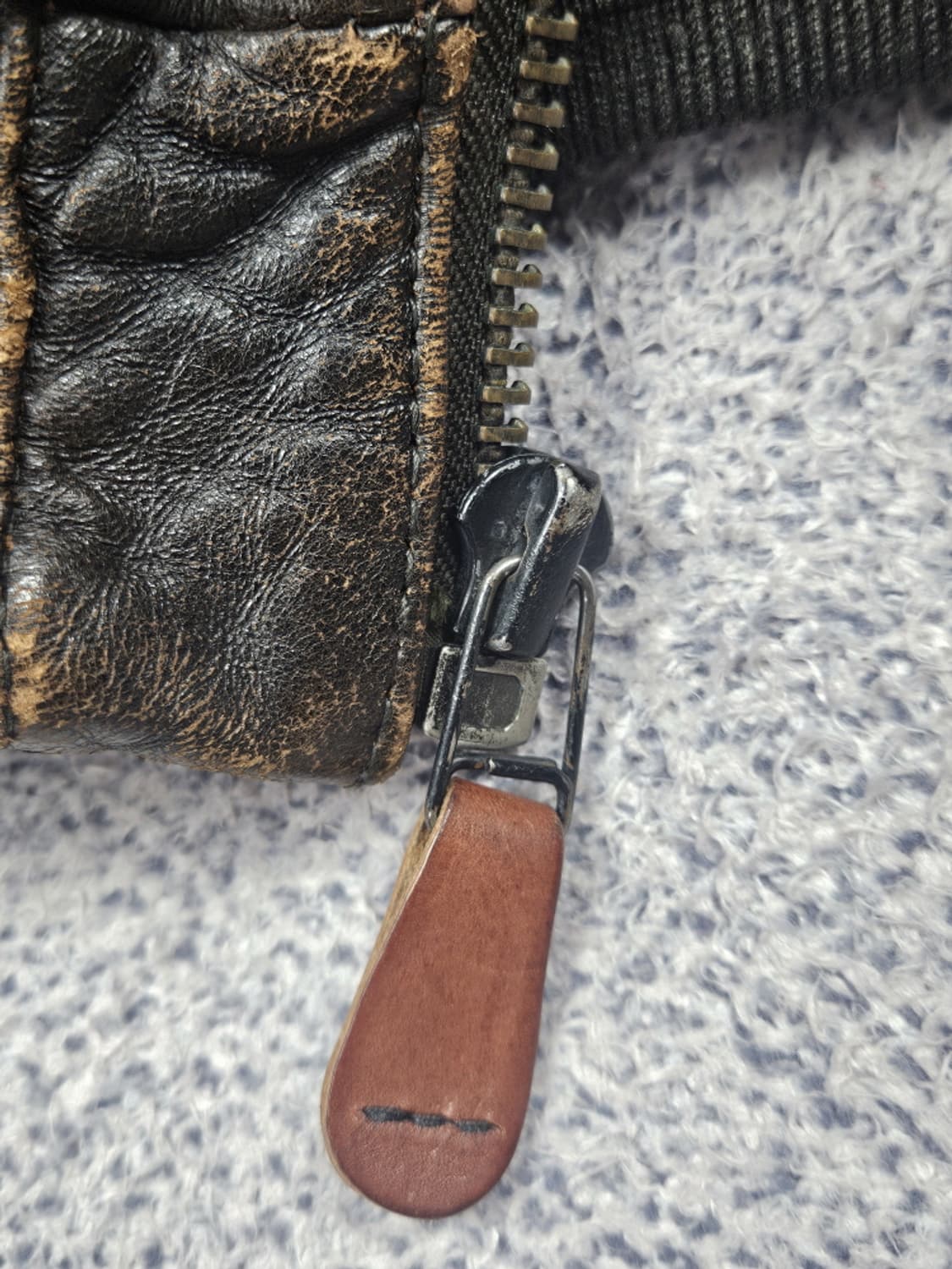 90's AVIREX 핀업걸 A-2 가죽 플라이트 자켓 (S)/10481 상품이미지7