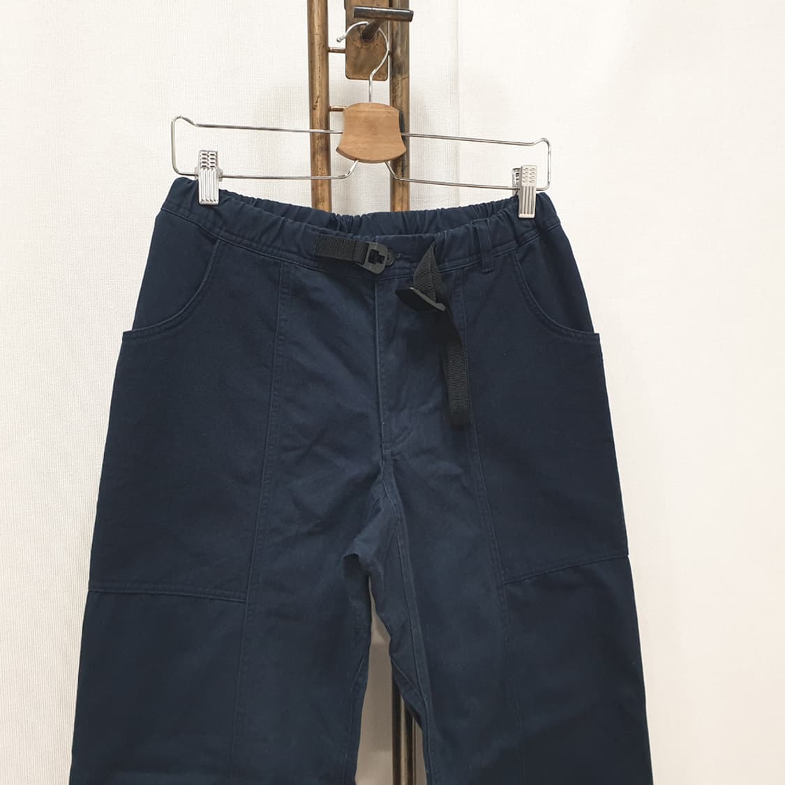 JAJU 자주 유니 벨트 포켓 팬츠 네이비 S 상품이미지3