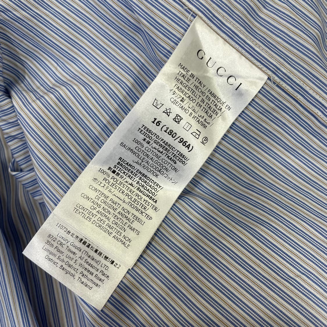 구찌 스트라이프 가든 딸기 로고 포켓 셔츠 상품이미지8