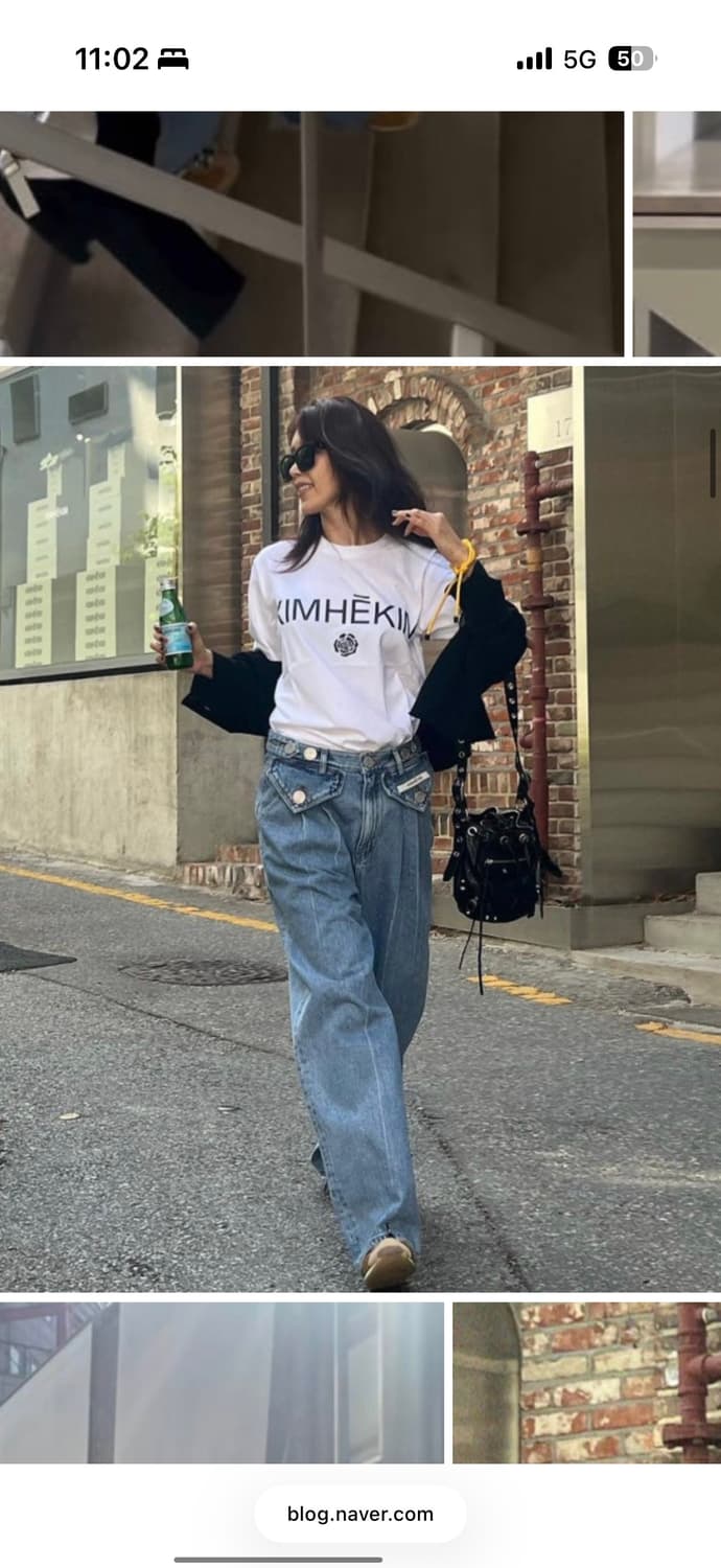 김해김 KIMHEKIM 블랙 로즈 티셔츠 XS 새상품 상품이미지5