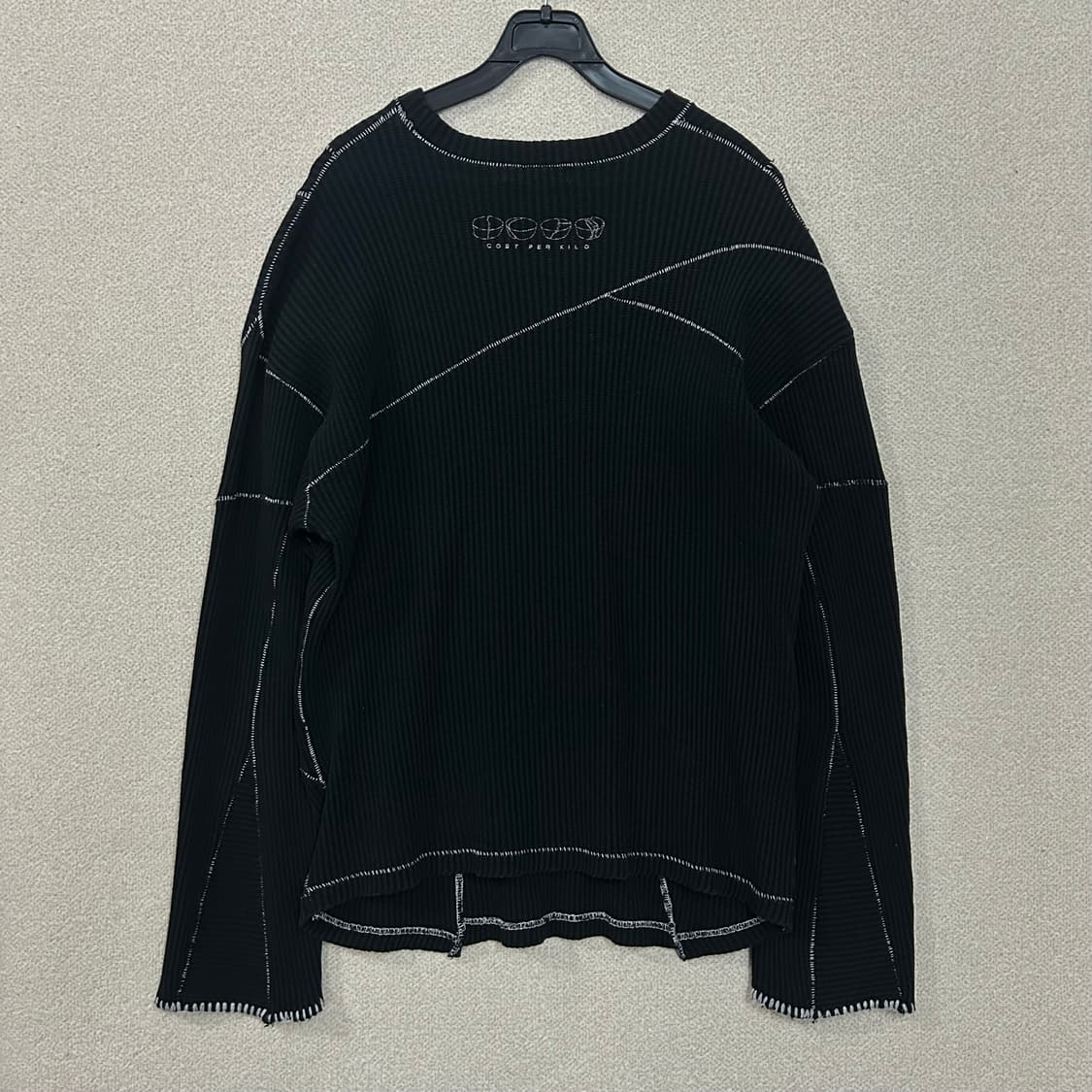 (XL) Cost per Kilo블랙 스티치 니트 상품이미지7