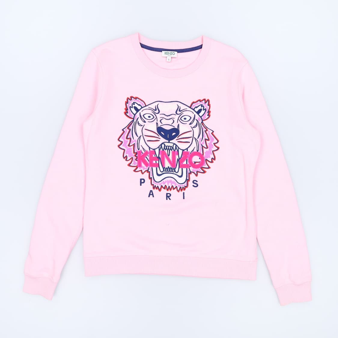 [S] 겐조 타이거 자수 로고 크루넥 맨투맨 핑크 3970 상품이미지1