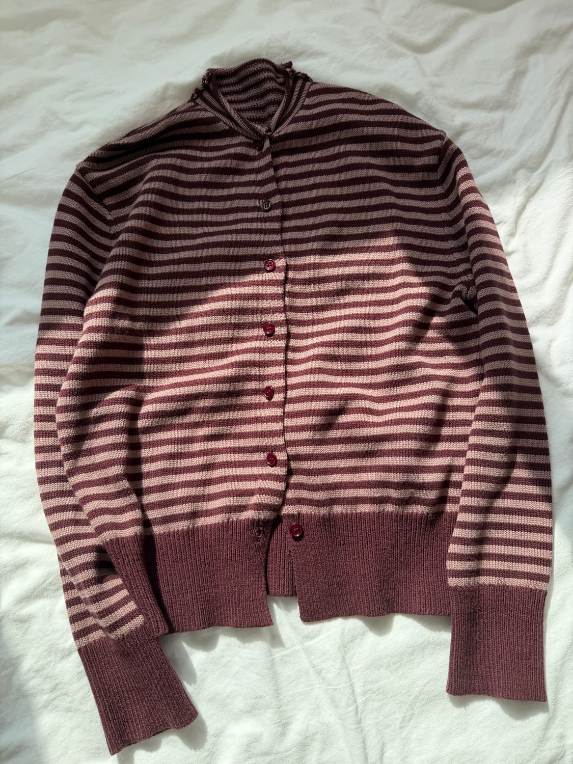 락케이크 stripe logo knit cardigan 상품이미지4