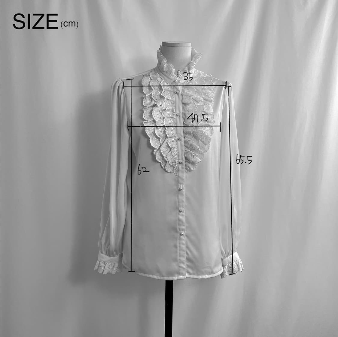 화이트 프릴 블라우스 상품이미지9