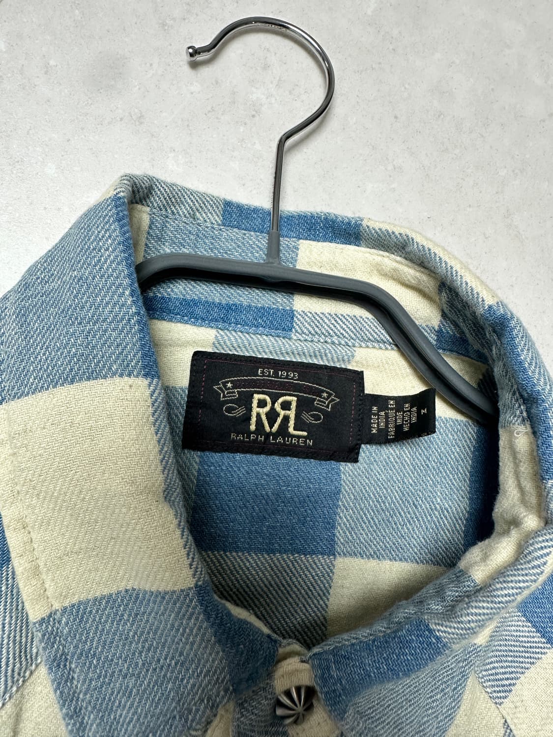 더블알엘 슬림핏 플래드 트윌 웨스턴 셔츠(M size) 상품이미지6