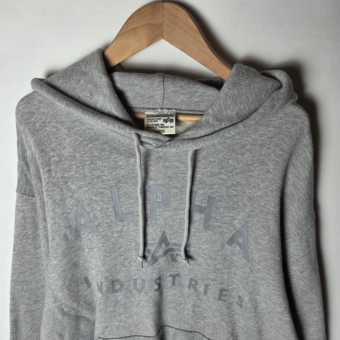 [Alpha] 알파인더스트리 로고 프린팅 후드티셔츠 상품이미지3