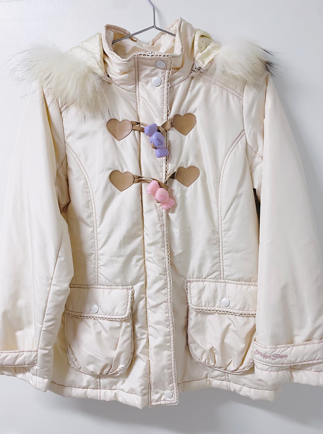 메조피아노 캔디 아이보리 패딩 자켓 상품이미지1