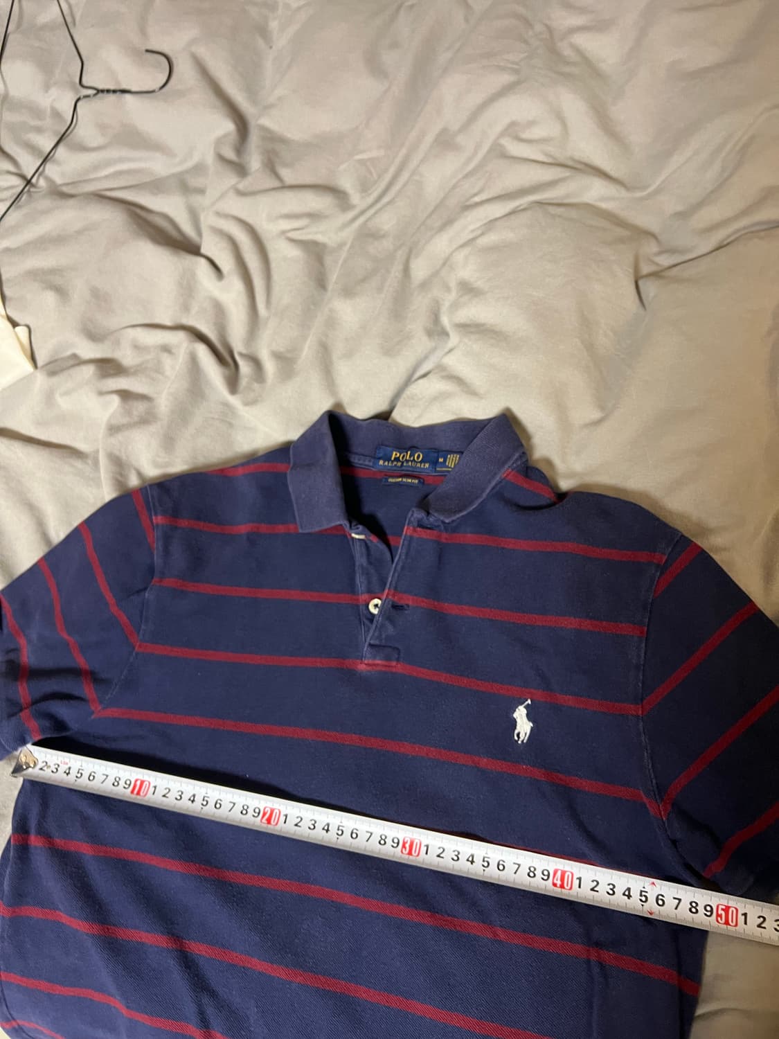 폴로 랄프로렌 줄무늬 반팔 카라티 M 상품이미지7