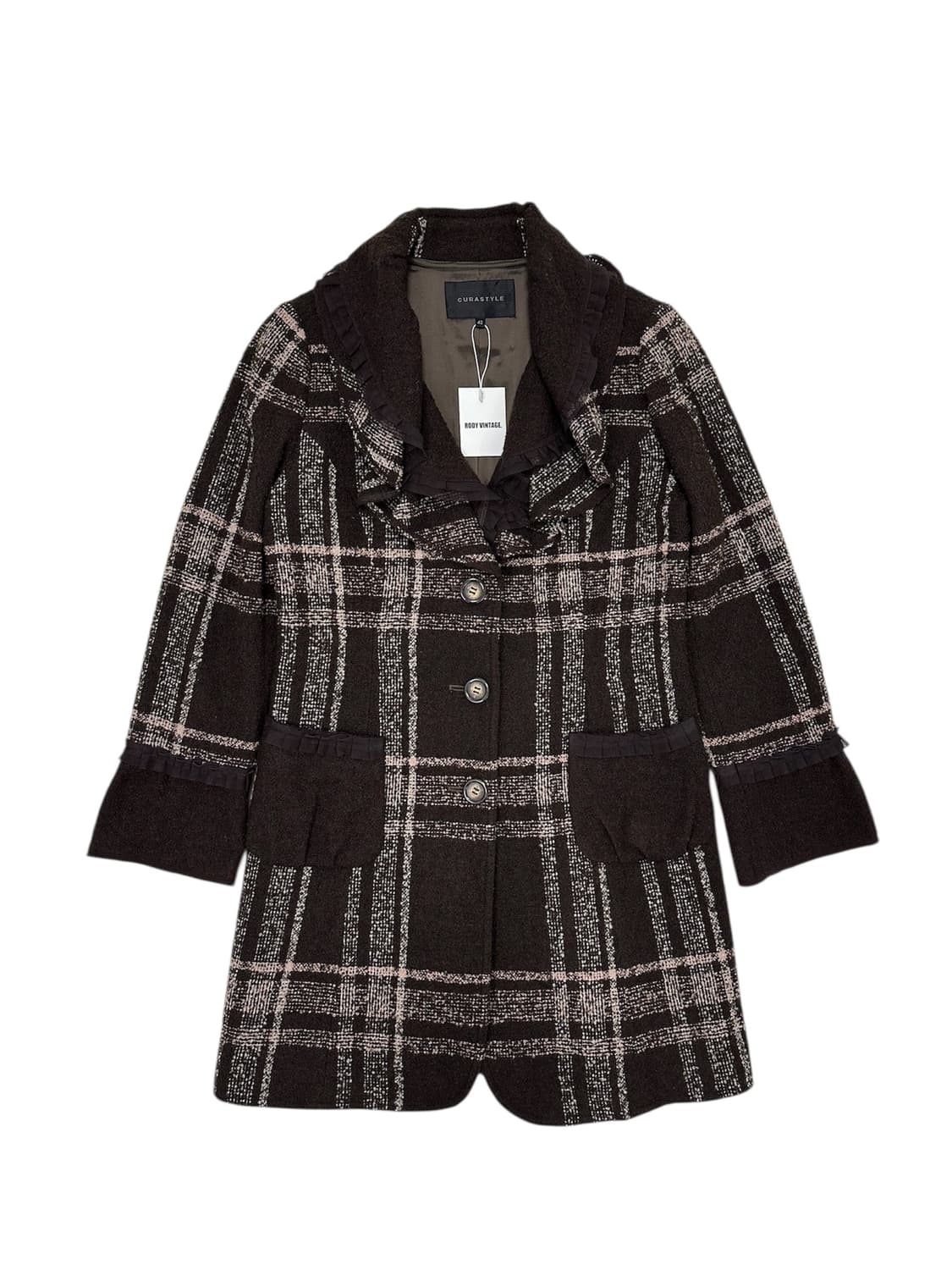 CUBASTYLE Check Wool Coat 상품이미지1