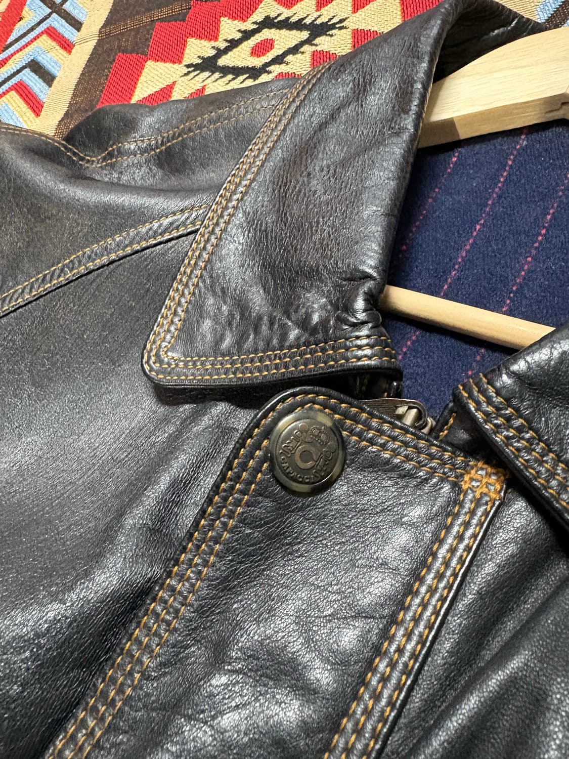 CAPACCI A-1 스트치 양가죽 레더자켓 상품이미지7