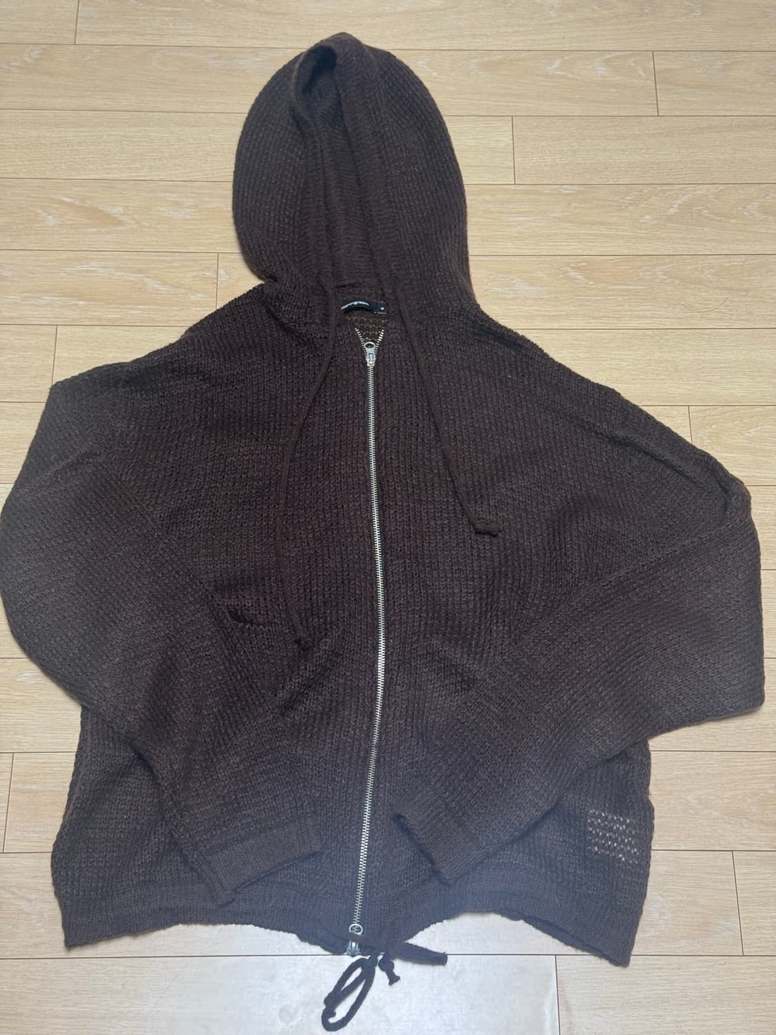 해칭룸 모헤어 니트 후드집업 4 상품이미지1