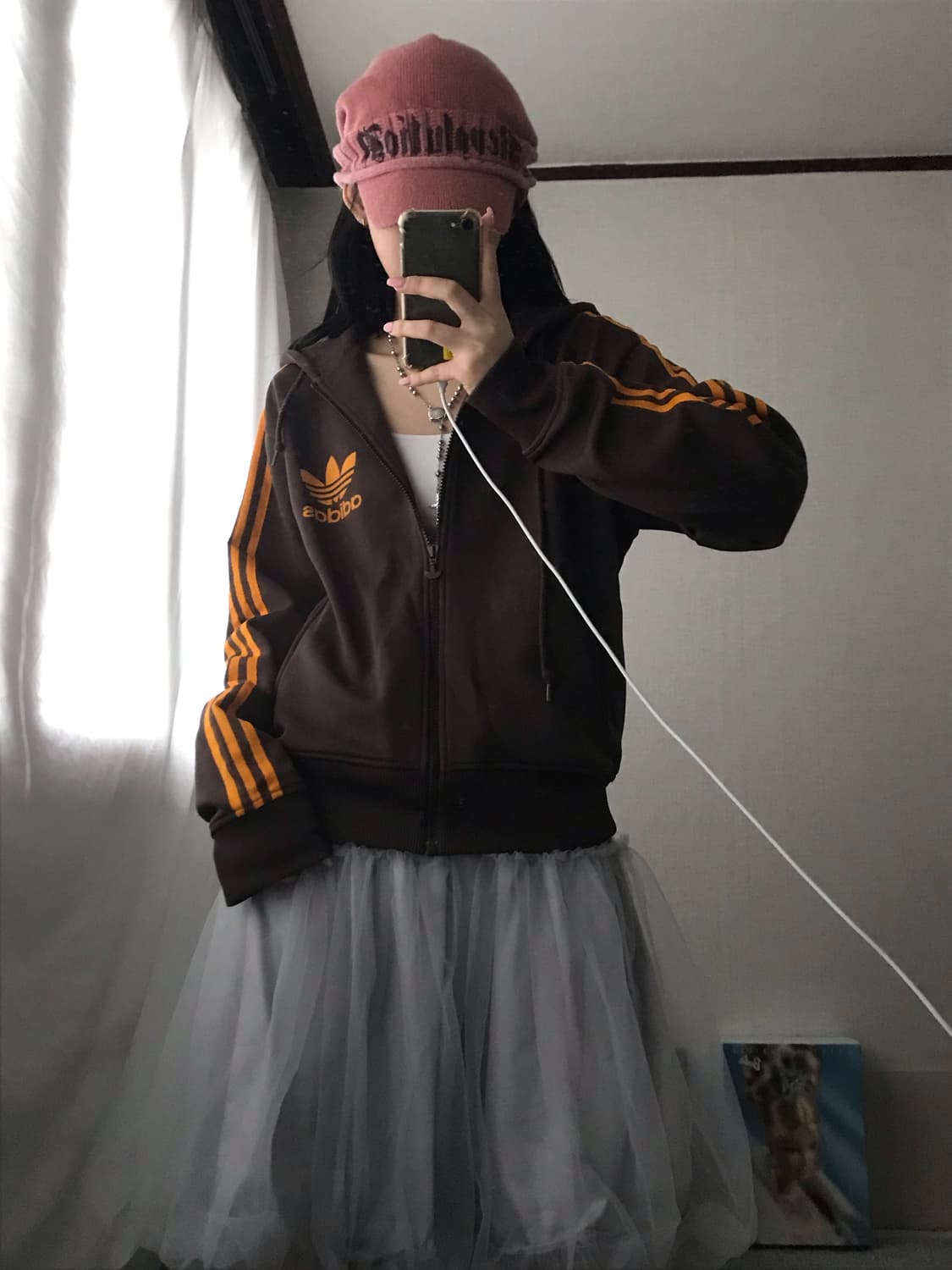 아디다스 00s 브라운 후드 져지 상품이미지4