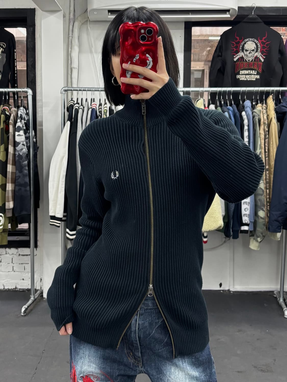 프레디페리 투웨이 니트 집업 상품이미지1