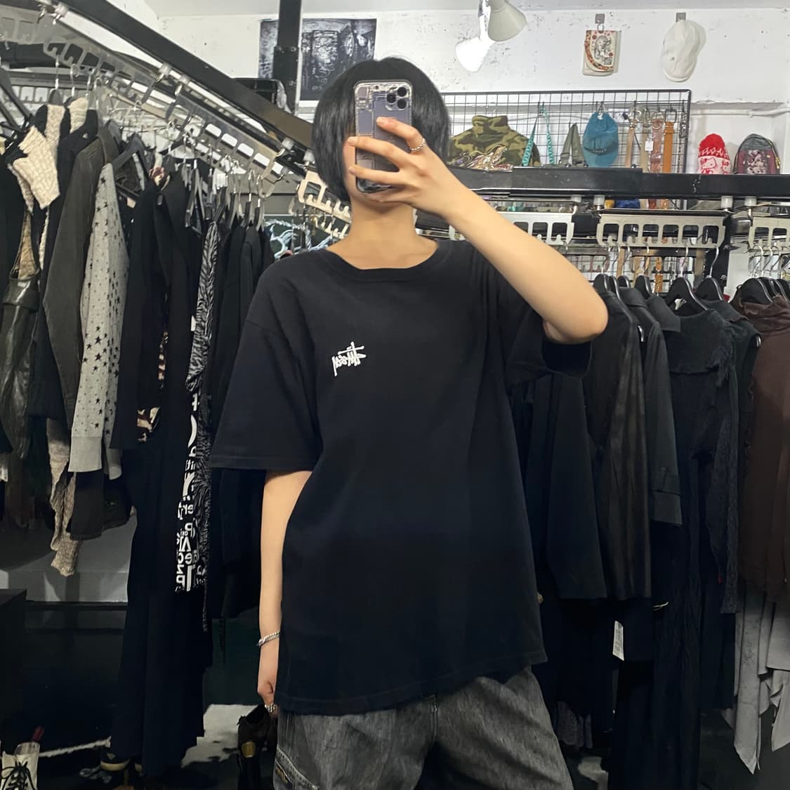 Stussy 백로고 프린팅 반팔티셔츠 상품이미지1