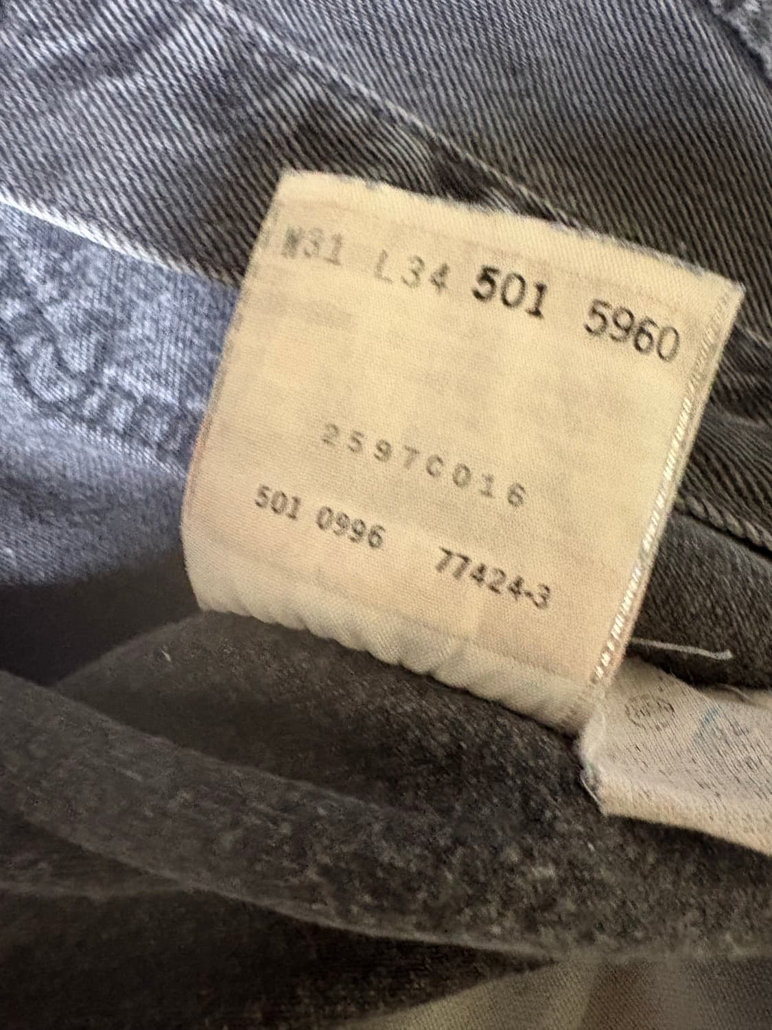 90s usa 리바이스 흑청 블랙진 상품이미지3