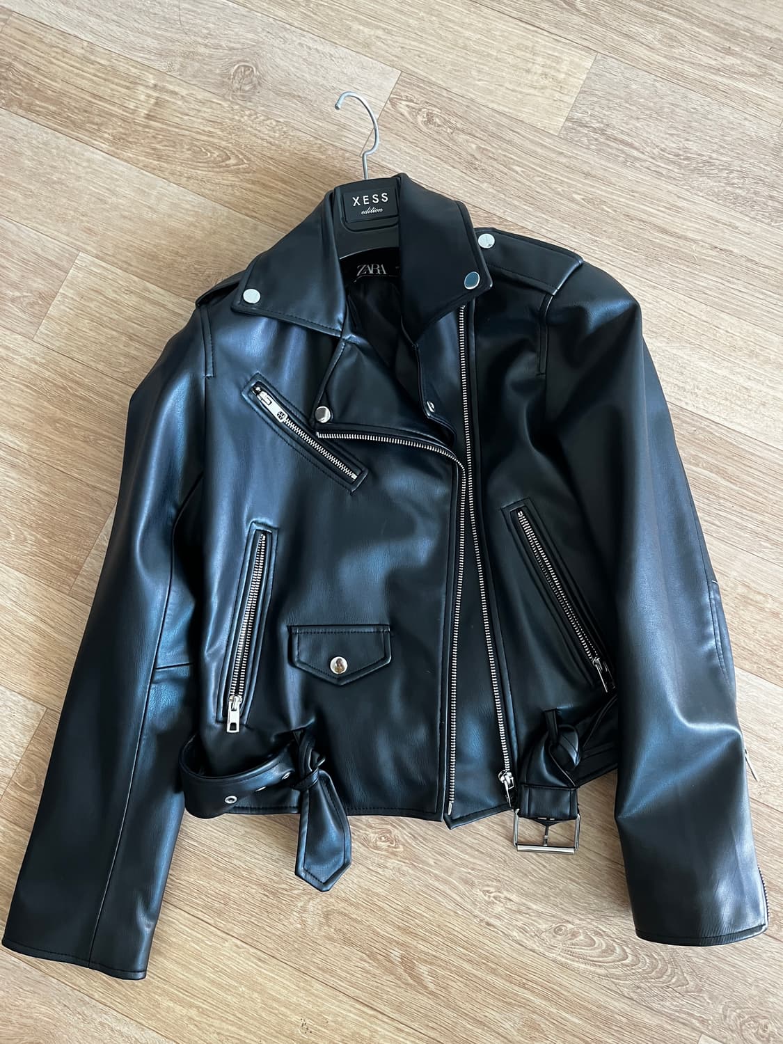 [2회 착용] 자라 블랙 레더 라이더 자켓 상품이미지2