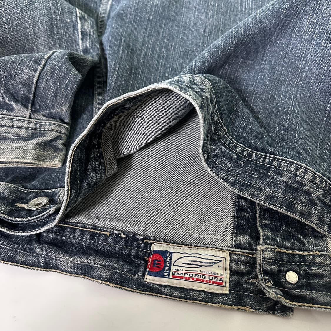 L 임포리오USA 빈티지워시드 투포켓 크롭 데님자켓 상품이미지7