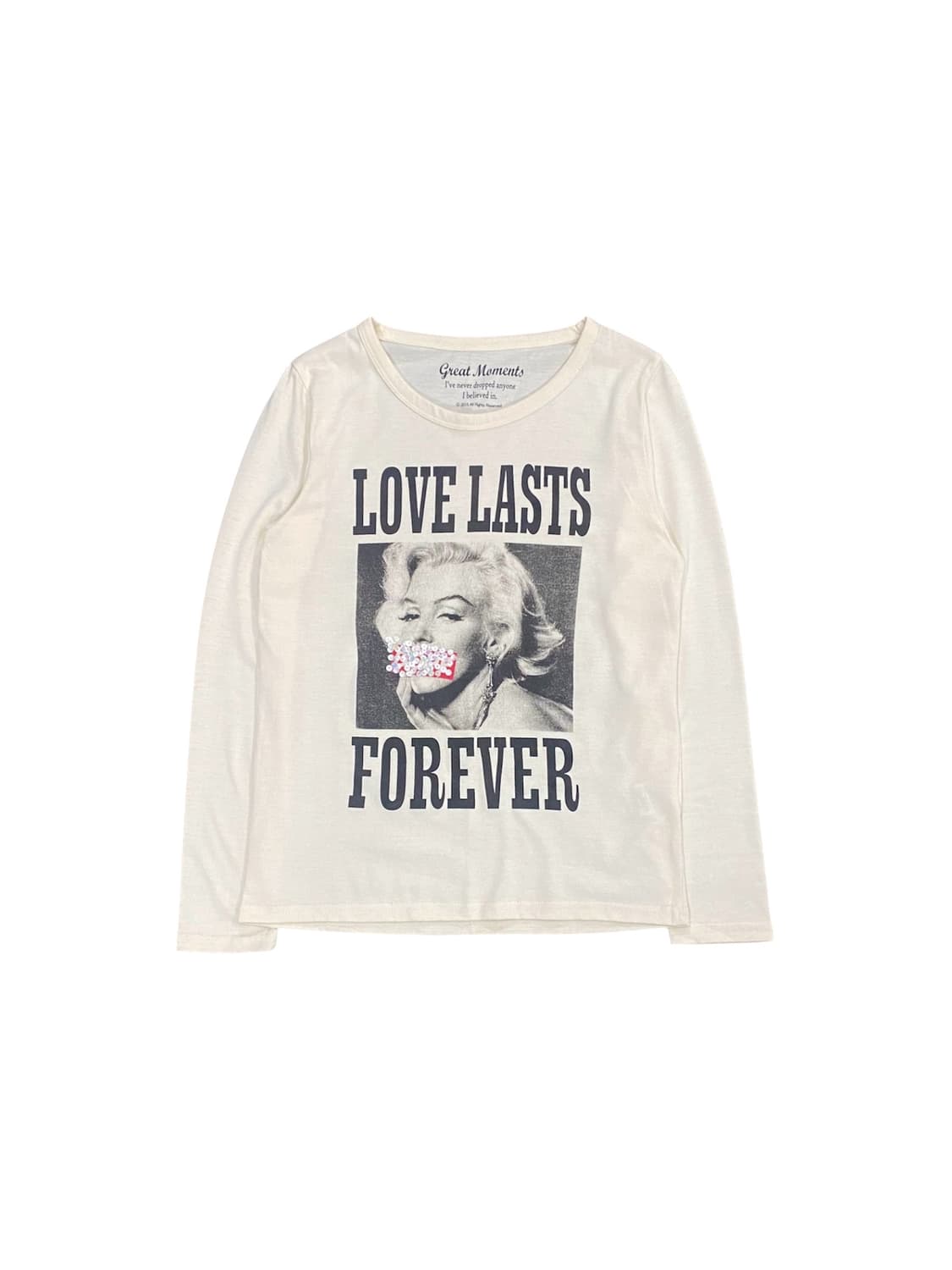 Japanese vtg 마릴린 먼로 프린팅 스팽글 롱슬리브 상품이미지1