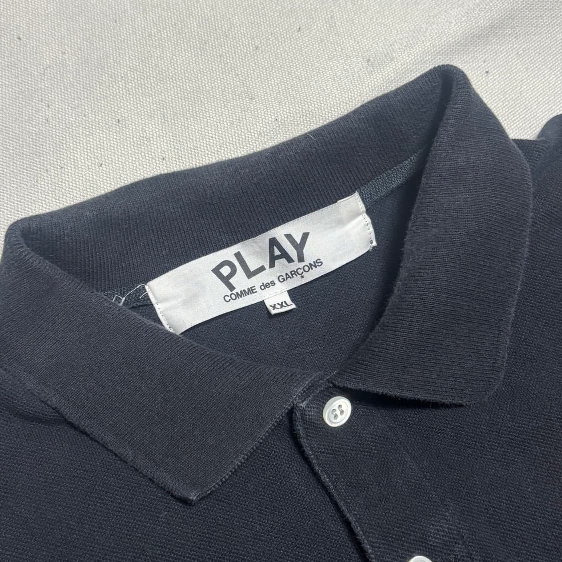 🫶🏻 꼼데가르송 블랙 카라 반팔티 🫶🏻 상품이미지4