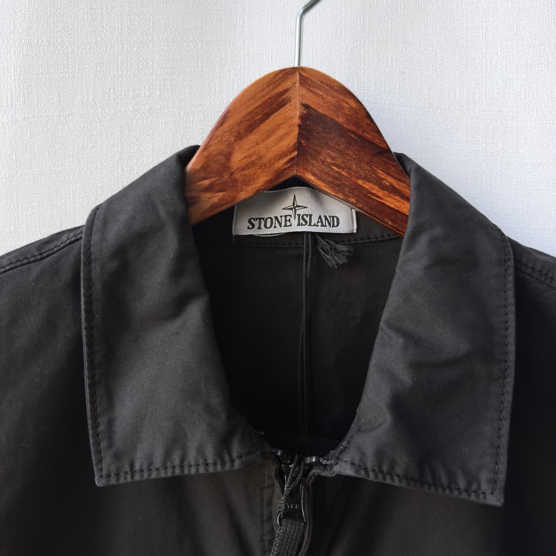 스톤아일랜드 수피마코튼 트윌 스트레치 TC 가먼트다이 셔츠 자켓 블랙 L 상품이미지7