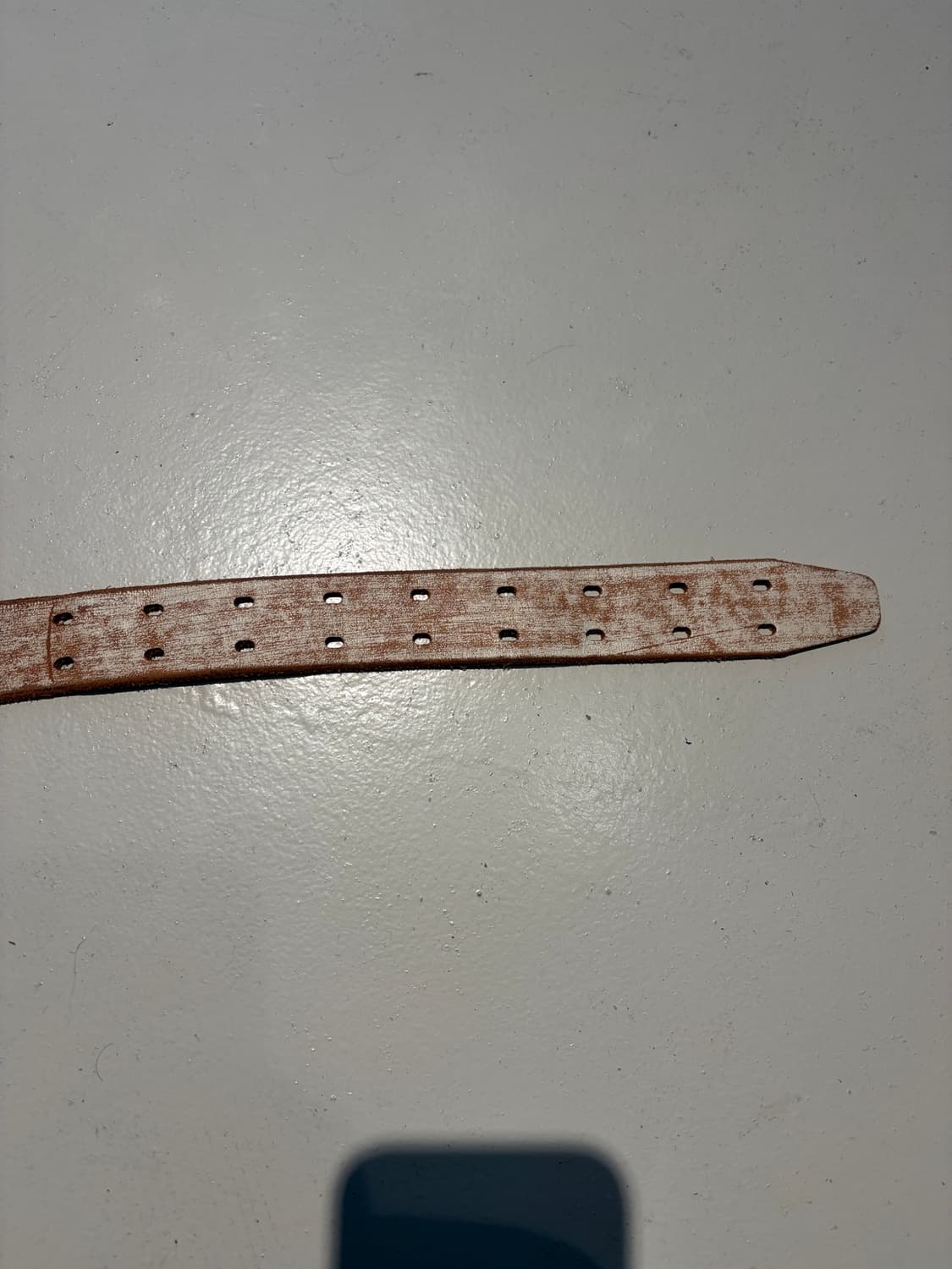 디스트레스드 워시드 화이트 레더 벨트 상품이미지3