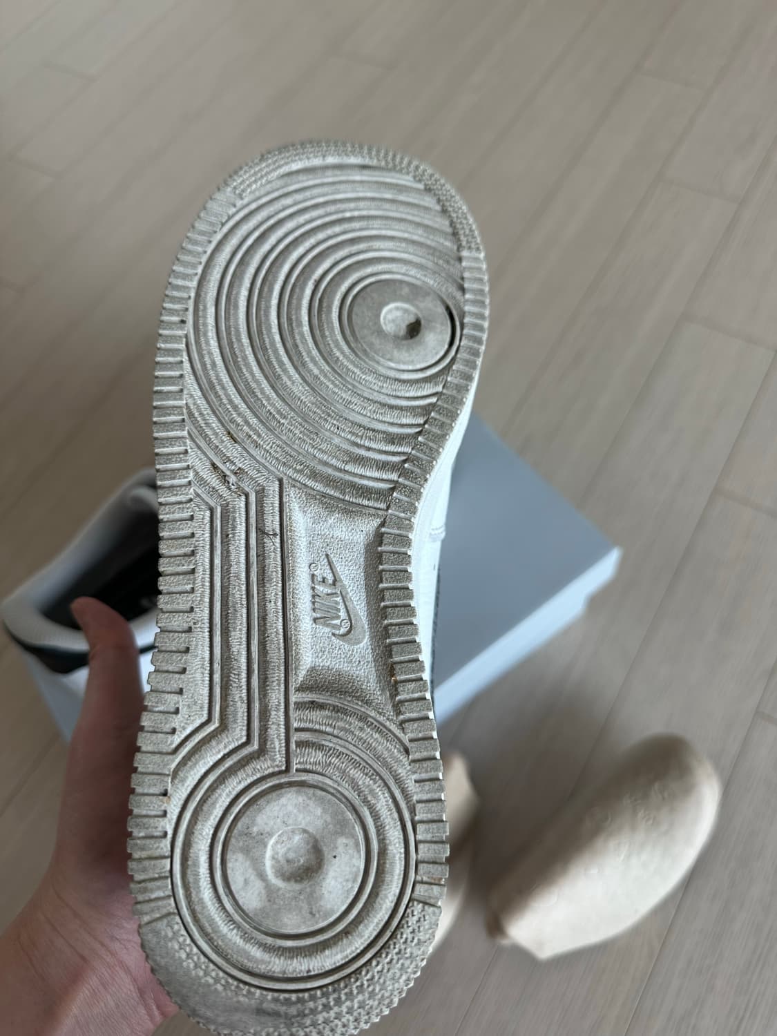 나이키 에어포스 흰검 우먼스 us10 상품이미지3