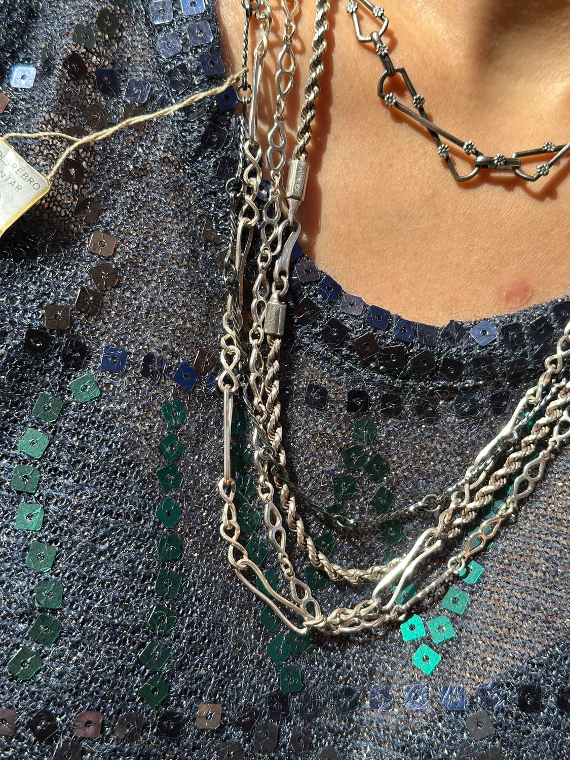 Vintage 925silver chain necklace 상품이미지7