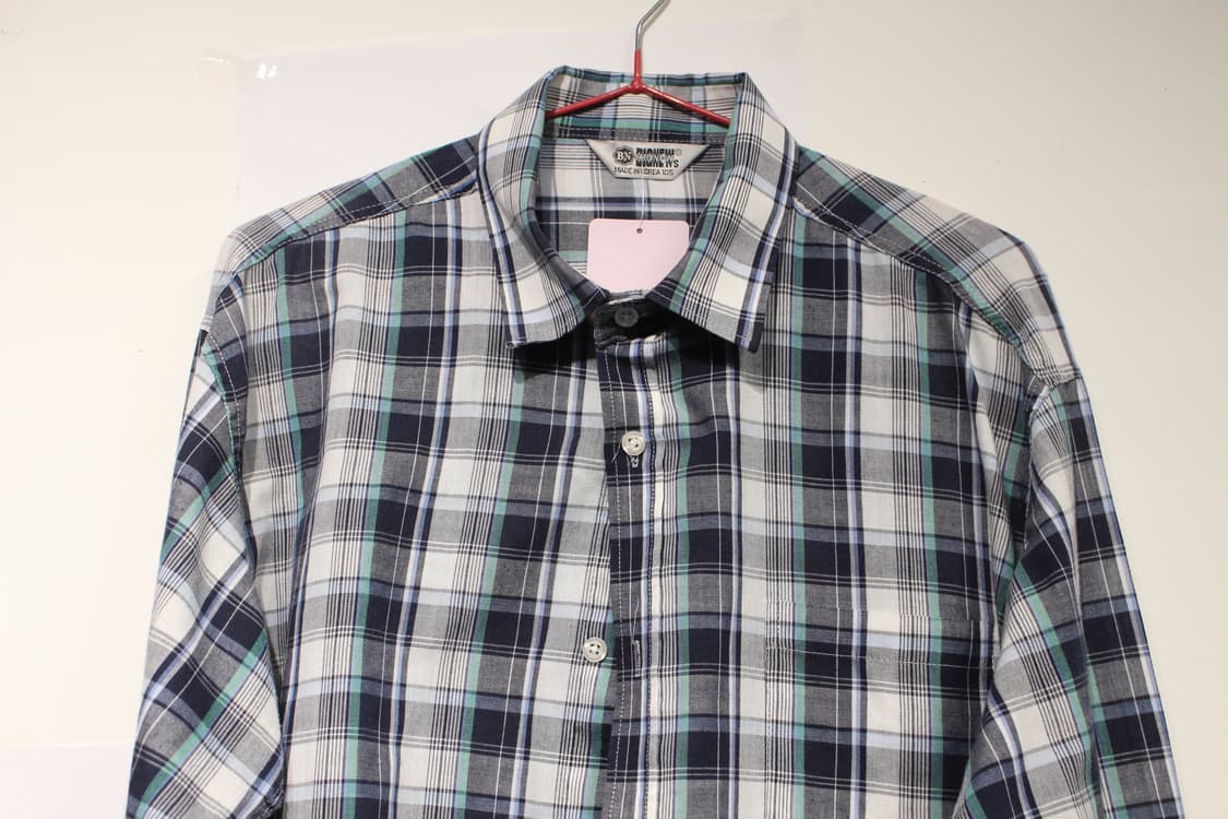 246. 네이비·그레이 톤 체크 패턴 셔츠 상품이미지2