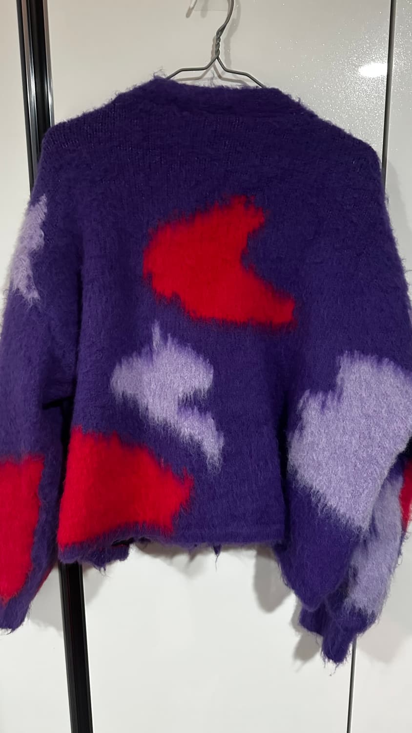 자라 퍼플 패턴 가디건 L 상품이미지4