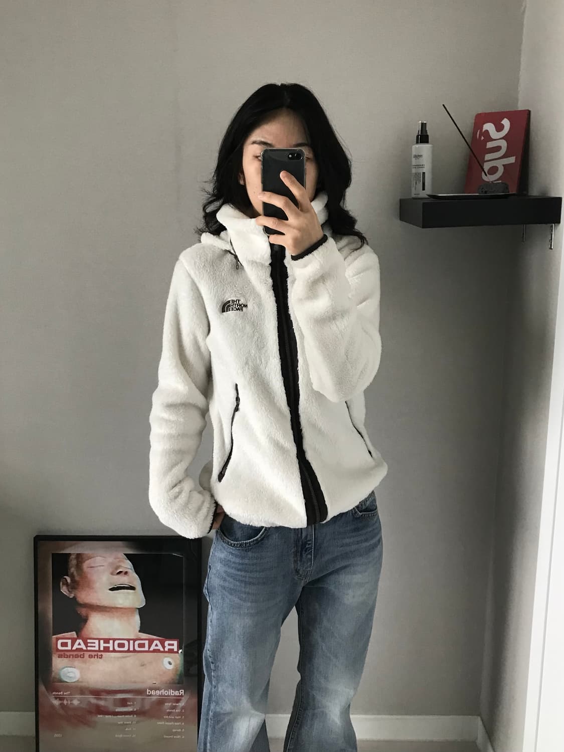 노스페이스 화이트 라벨 플리스 후드집업 상품이미지2